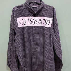 Balenciaga CH Number Shirt Fine Check Poplin